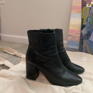 Halogen Faux Leather Heeled Boots